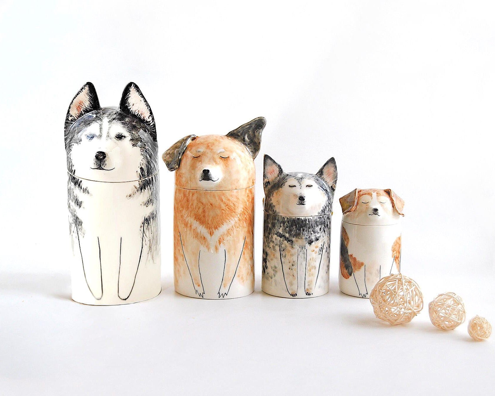 Forever Family, Custom Dog Urns with Dome Lids - Personalized Memorial Boxes
