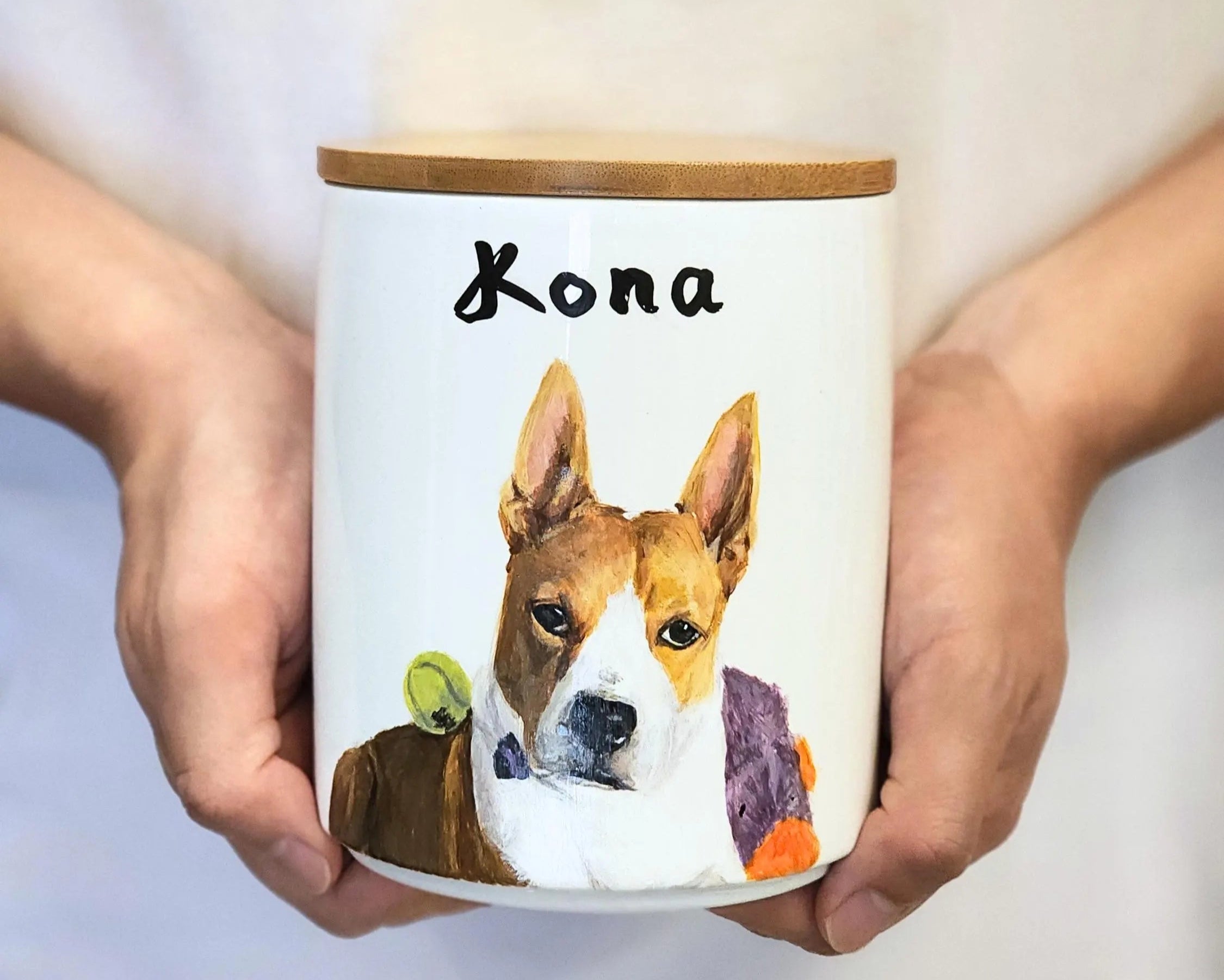 Custom Portrait Pet Urns - Hand Painted Ceramic Memorial Mugs