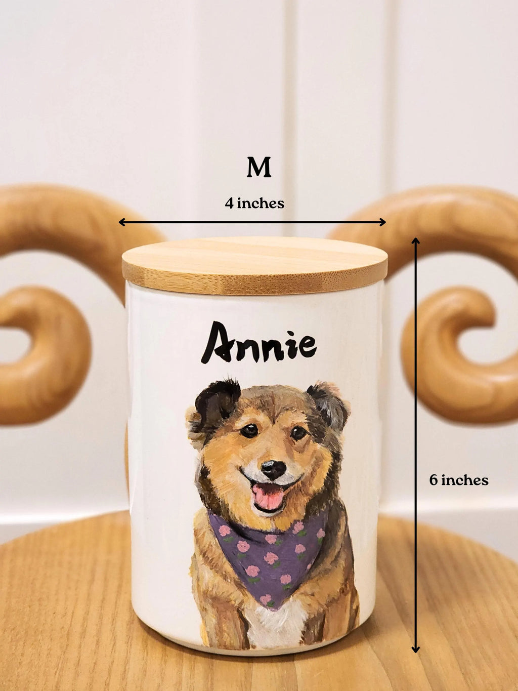 Custom Portrait Pet Urns - Hand Painted Ceramic Memorial Mugs