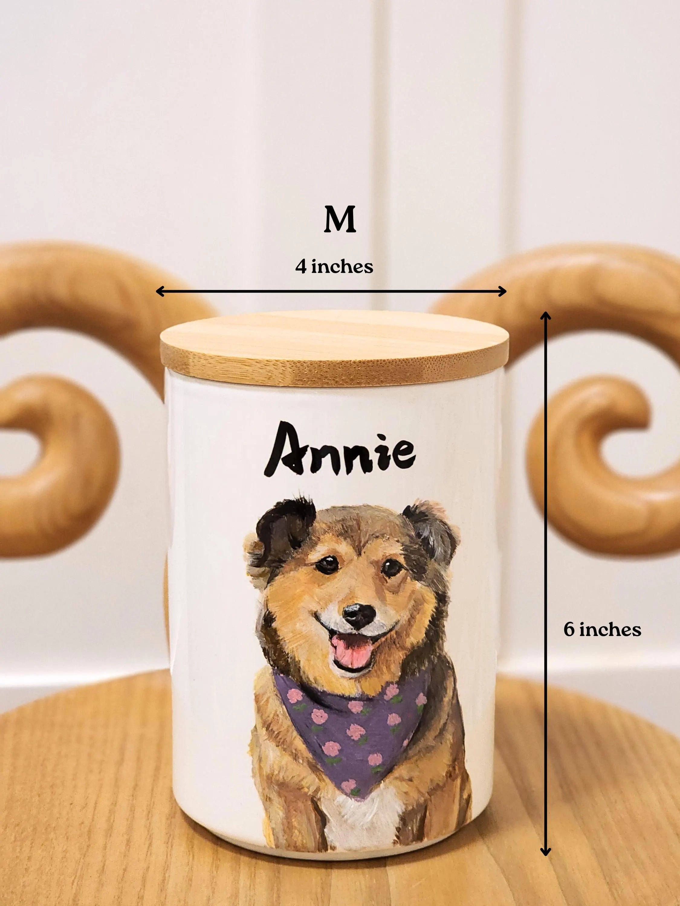 Custom Portrait Pet Urns - Hand Painted Ceramic Memorial Mugs