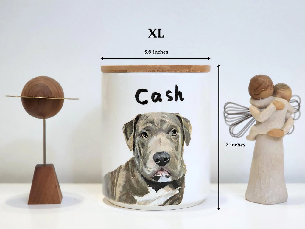 Custom Portrait Pet Urns - Hand Painted Ceramic Memorial Mugs