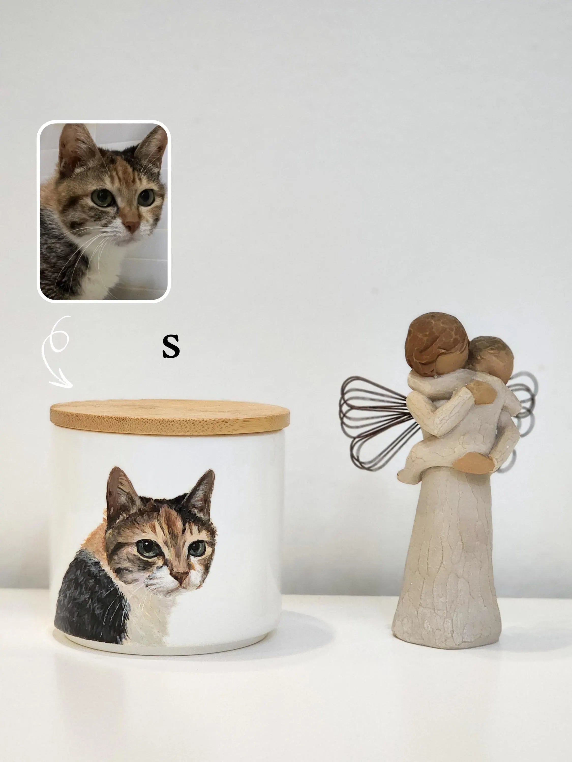Custom Portrait Pet Urns - Hand Painted Ceramic Memorial Mugs