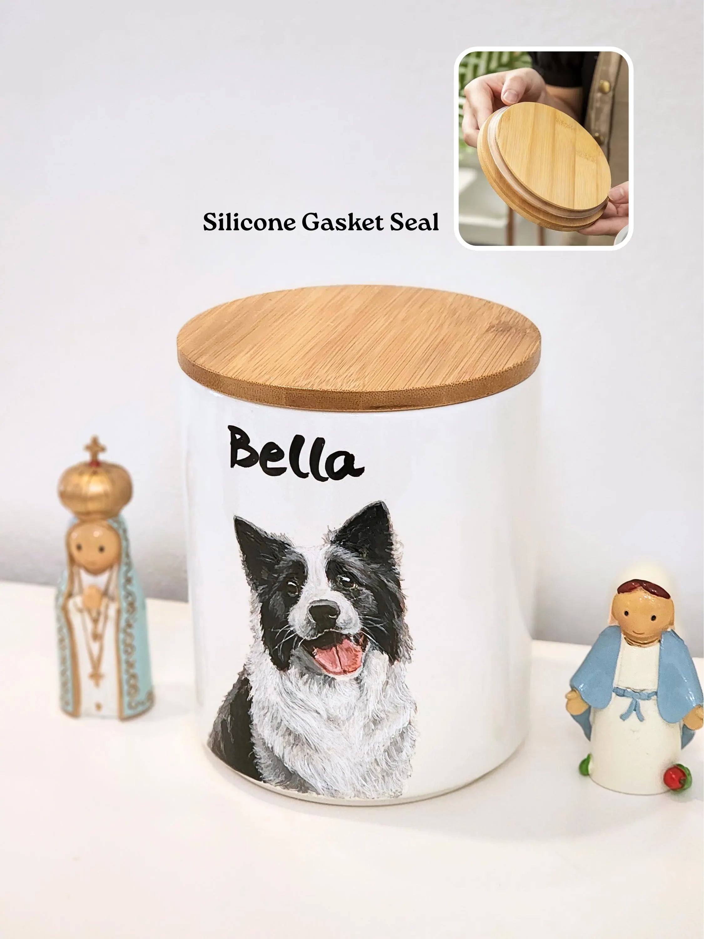 Custom Portrait Pet Urns - Hand Painted Ceramic Memorial Mugs